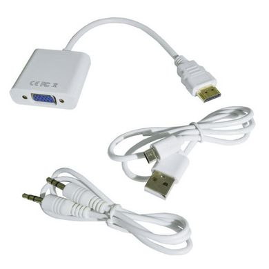 Перехідник HDMI M to VGA F ST-Lab (U-990 white)