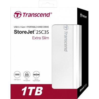 Зовнішній жорсткий диск 2.5" 1TB Transcend (TS1TSJ25C3S)