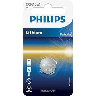 Батарейка PHILIPS CR1616 PHILIPS Lithium (CR1616/00B)