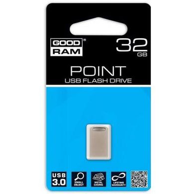USB флеш накопичувач GOODRAM 32GB Point Silver USB 3.0 (UPO3-0320S0R11)