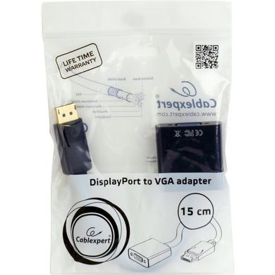 Перехідник DisplayPort to VGA Cablexpert (A-DPM-VGAF-02-W)
