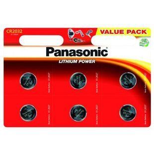 Батарейка PANASONIC CR 2032 * 6 LITHIUM (CR-2032EL/6B)