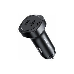 Зарядний пристрій Acefast 2xUSB-C 72W car adapter metal (6974316280361)