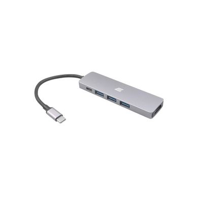 Концентратор 2E USB-C Slim Aluminum Multi-Port 5in1 (2EW-2731)