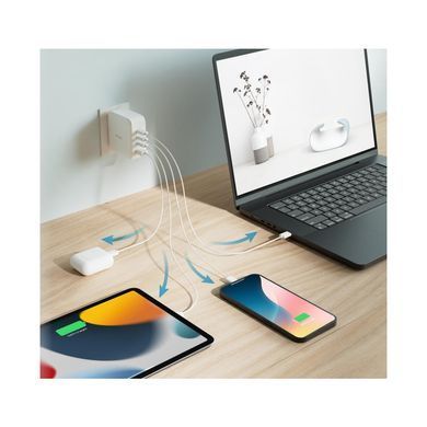 Зарядний пристрій D-Link 3xUSB-C + 1xUSB PD140W GaN white (DCF-141)