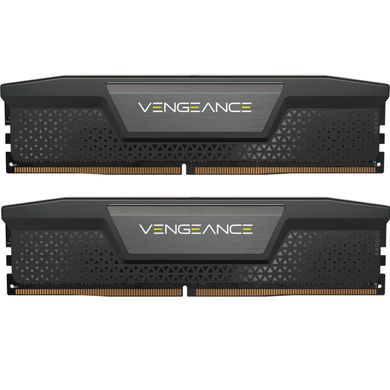 Модуль пам'яті для комп'ютера DDR5 64GB (2x32GB) 6000 MHz Vengeance Black Corsair (CMK64GX5M2B6000C30)
