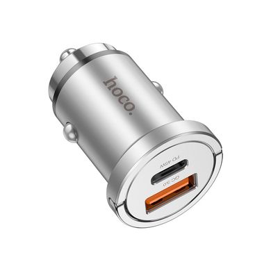 Зарядний пристрій HOCO NZ10 Handy USB-A/Type-C Silver (6942007601825)