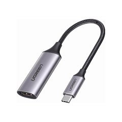 Перехідник USB2.0 Type C to HDMI V2.0 4K60Hz 10cm CM297 gray Ugreen (70444)