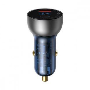 Автомобільний зарядний пристрій Baseus Particular Digital Display PPS Dual Quick Charger 65W Silver (CCKX-C0A)