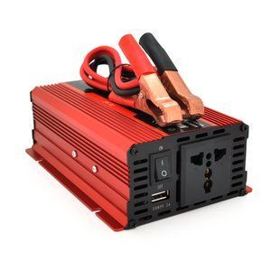 Інвертор напруги Voltronic, 1200W(600W), 12 / 220V, з апроксимованою синусоїдою, 1 універсальна розетка, 1 USB, крокодили, BOX