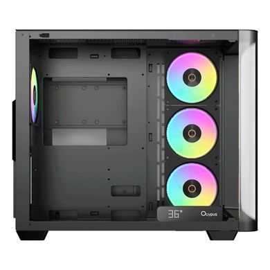 Корпус для ПК OCYPUS IOTA C70 BK CURVE ARGB DIGITAL (IOTA-C70-BKD400CD-GL)