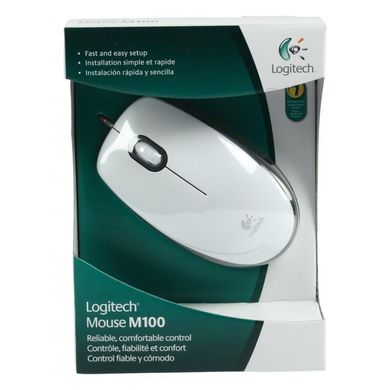 Мишка Logitech M100 White (910-005004)