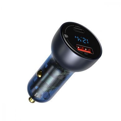 Автомобільний зарядний пристрій Baseus Particular Digital Display PPS Dual Quick Charger 65W Silver (CCKX-C0A)