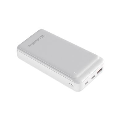 Батарея універсальна ColorWay 20 000 mAh Slim PD/20W, QC/3.0 USB-C/Micro-USB/USB-A White (CW-PB200LPG3WT-PD)
