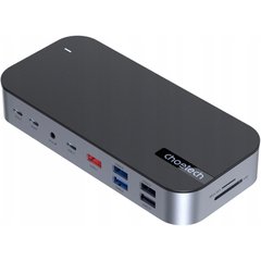 Концентратор Choetech USB-C 15-in-1 HDMI/PD/CR/LAN/USB-A/USB-C/AUX/VGA/DP (HUB-M52-GY)