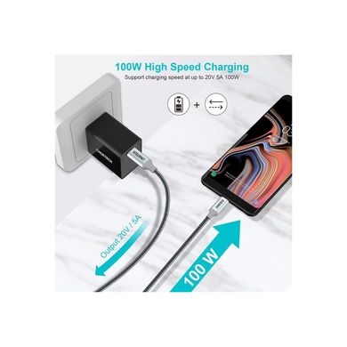 Дата кабель USB 2.0 Type-C to Type-C 1.8m 100W Choetech (XCC-1002-GY)