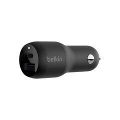 Зарядний пристрій Belkin Car Charger 37W PD PPS Dual Black (CCB004BTBK)