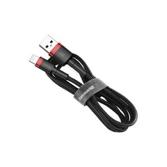 Дата кабель USB 2.0 AM to Lightning 3.0m 2.0A red-black Baseus (CALKLF-R91)