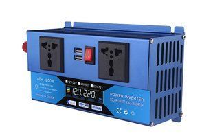 Інвертор напруги універсальний Voltronic, AER-1200W, 60-72 / 220V, approximated, 2 універсальні розетки +2USB LED дисплей, клеми