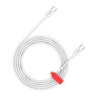 Дата кабель USB-C to USB-C 1.2m CC100AB 100W Braided White Canyon (CND-CC100AB12W)