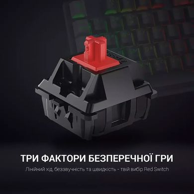 Клавіатура GamePro MK105B LED Red Switch USB Black (MK105R)
