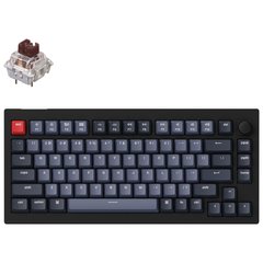 Клавіатура Keychron V1 84 Key QMK Gateron G PRO Brown Hot-Swap RGB Knob Carbon Black (V1D3_KEYCHRON)