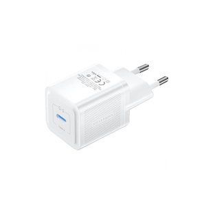 Зарядний пристрій Vention 1xUSB-C PD20W GaN + cable USB-C to USB-C white (TZ-FEPW0-EU-01)