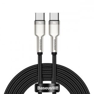 Кабель Baseus Cafule Metal 100W Type-C / Type-C 2m Black (CATJK-D01)
