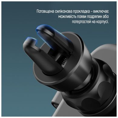 Універсальний автотримач ColorWay Metallic Gravity Holder 3 Black (CW-CHG14-BK)