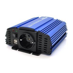 Інвертор напруги Tommatech MS-300, 12V / 220V, 300W з апроксимованою синусоїдою, 1Shuko, USB, клемні дроти, АЗУ+ затискачі, Q15