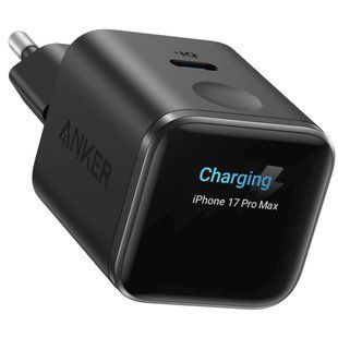 Зарядний пристрій Anker USB-C 45W Smart Display black (A121DG11)