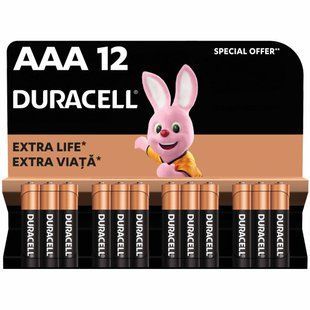 Батарейка Duracell AAA MN2400 LR03 * 12 (5000394109254 / 81545432)