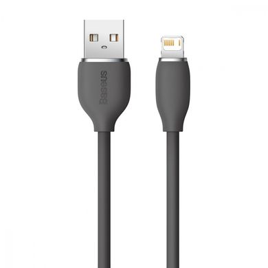 Дата кабель USB 2.0 AM to Lightning 2.0m 2.4A Jelly Liquid Silica Gel Black Baseus (CAGD000101)