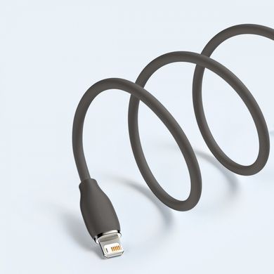 Дата кабель USB 2.0 AM to Lightning 2.0m 2.4A Jelly Liquid Silica Gel Black Baseus (CAGD000101)