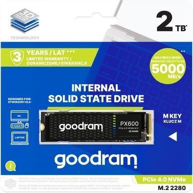 Накопичувач SSD M.2 2280 2TB PX600 Goodram (SSDPR-PX600-2K0-80)