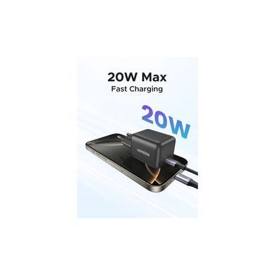 Зарядний пристрій UGREEN USB-C PD20W GaN X512 gray (55528)