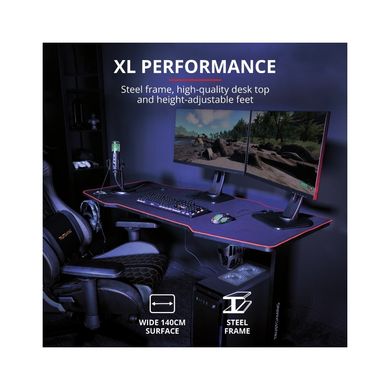Комп'ютерний стіл Trust GXT 1175 Imperius XL Black (23802)