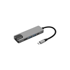 Концентратор ProLogix USB3.1 Type C to HDMI+2*USB3.0+USB C PD+Lan (PR-WUC-103B)
