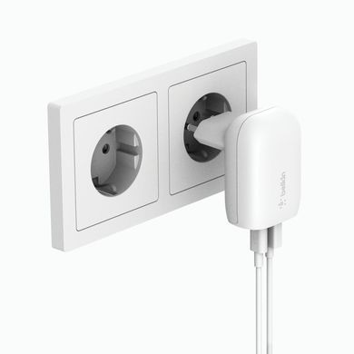 Зарядний пристрій Belkin USB-C PD25W + USB QC12W 37W Black (WCB007VFWH)