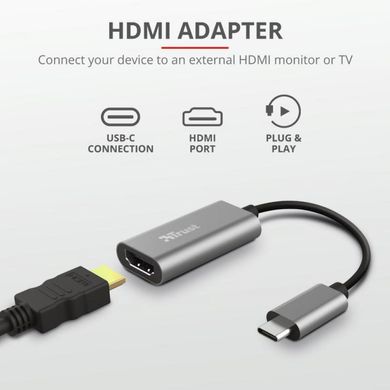 Перехідник Trust USB-C to HDMI Adapter (23774)