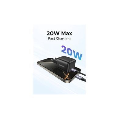 Зарядний пристрій UGREEN USB-C PD20W GaN X512 black (55553)